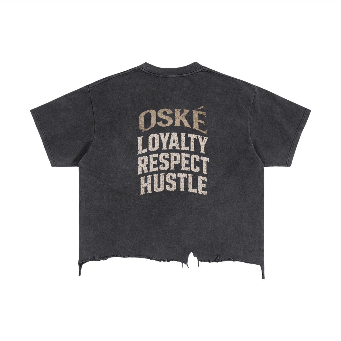 Vintage Wash Boxy Distressed Hem T-Shirt
